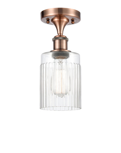 Edison Semi-Flush Mount Brushed Satin Nickel