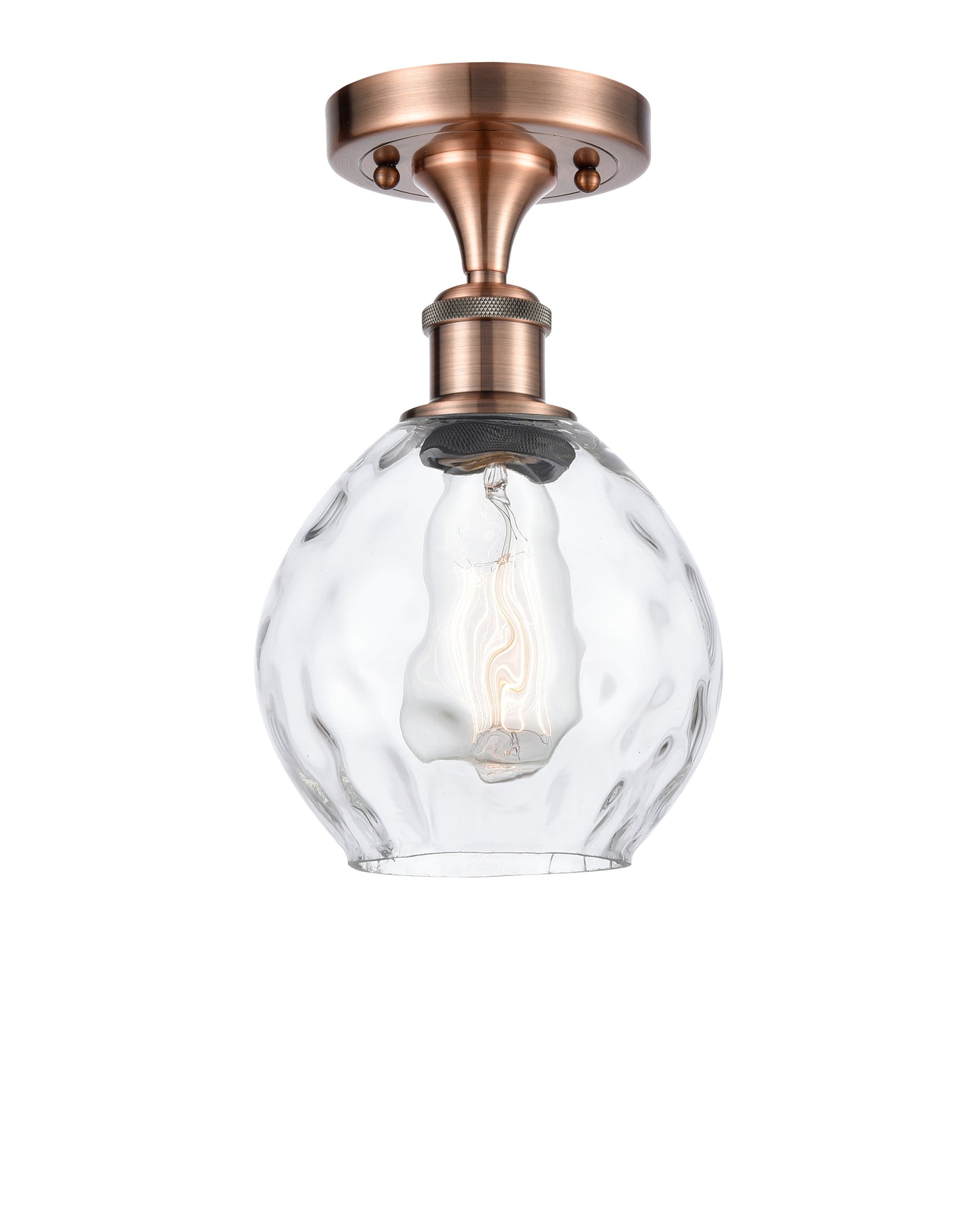 Edison Semi-Flush Mount Brushed Satin Nickel
