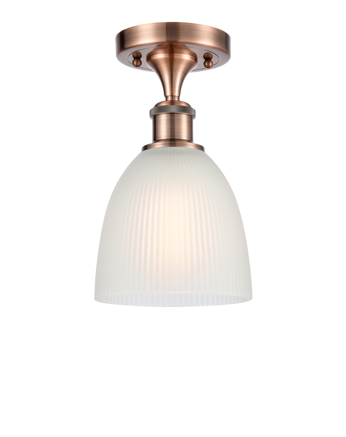 Castile 6-Inch 1-Light Semi-Flush Mount 11-Inch High