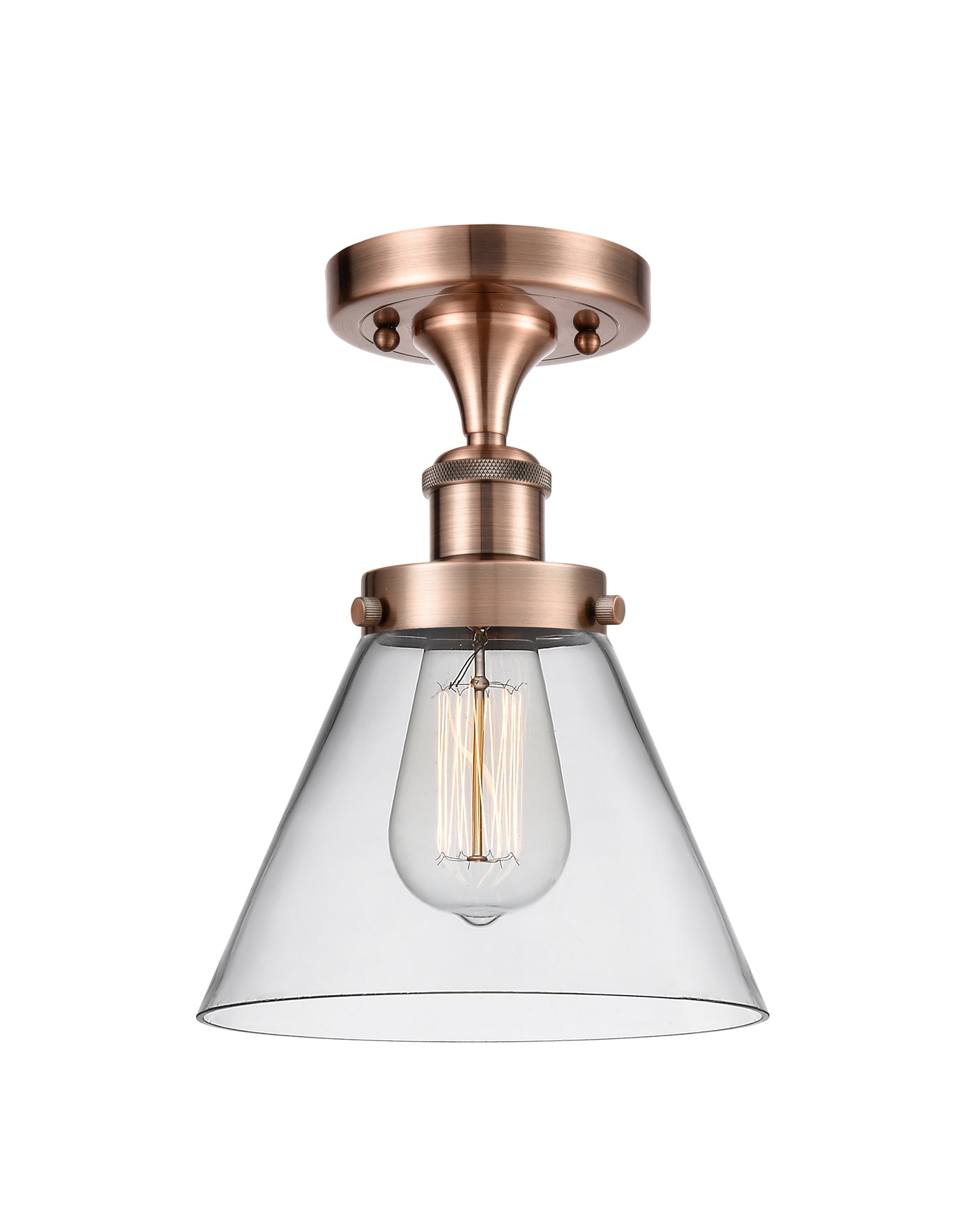 Edison Semi-Flush Mount 5.25 Brushed Nickel