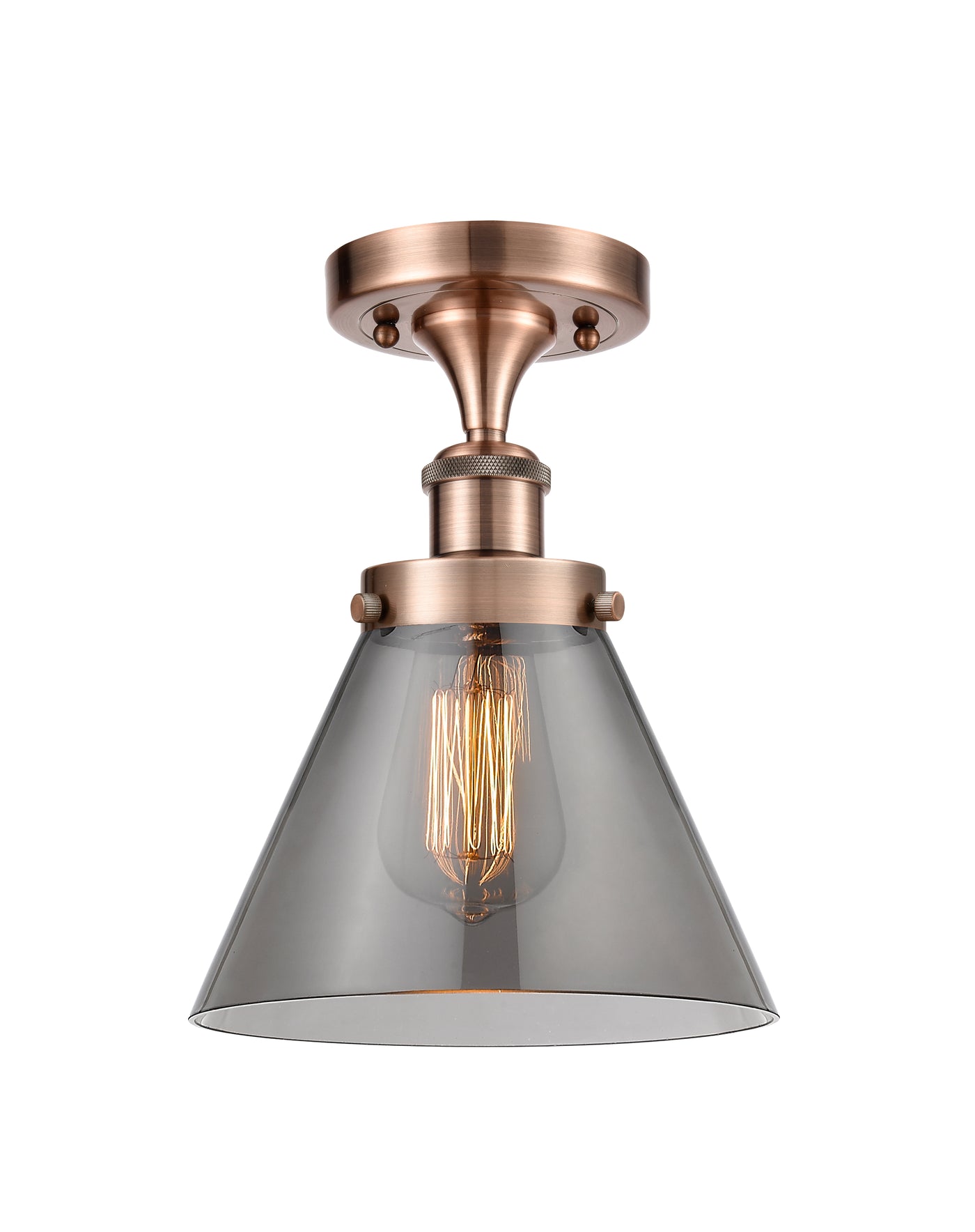 Edison Semi-Flush Mount 5.25 Brushed Nickel