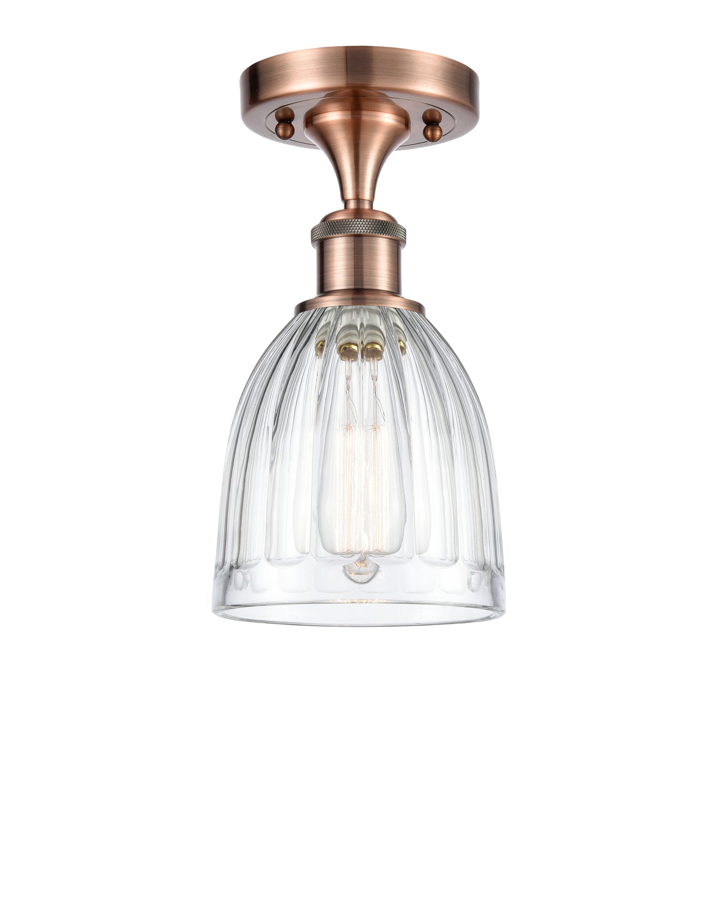 Edison Semi-Flush Mount Brushed Satin Nickel