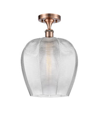 Edison Semi-Flush Mount 6.75 Brushed Satin Nickel