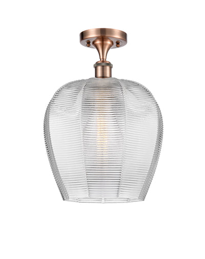 Edison Semi-Flush Mount 6.75 Brushed Satin Nickel