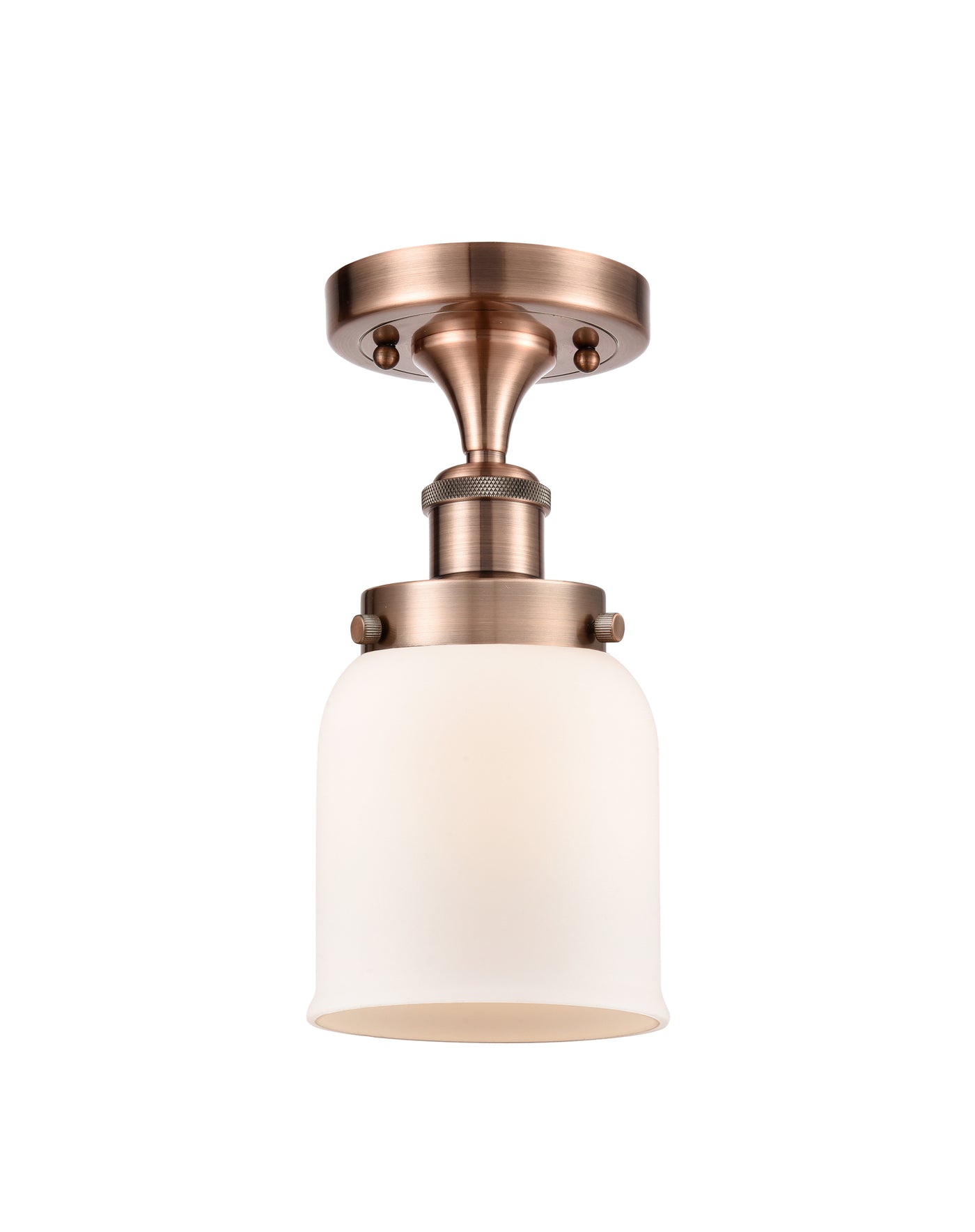 Edison Semi-Flush Mount Cast Brass Finish