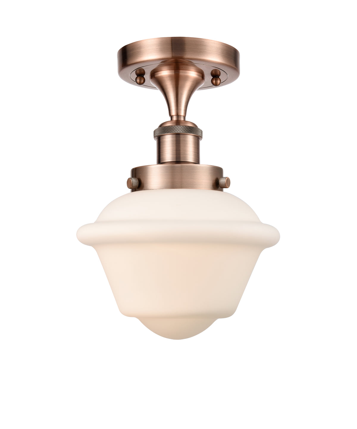 Oxford 7-Inch 1-Light Semi-Flush Mount Bowl Shade