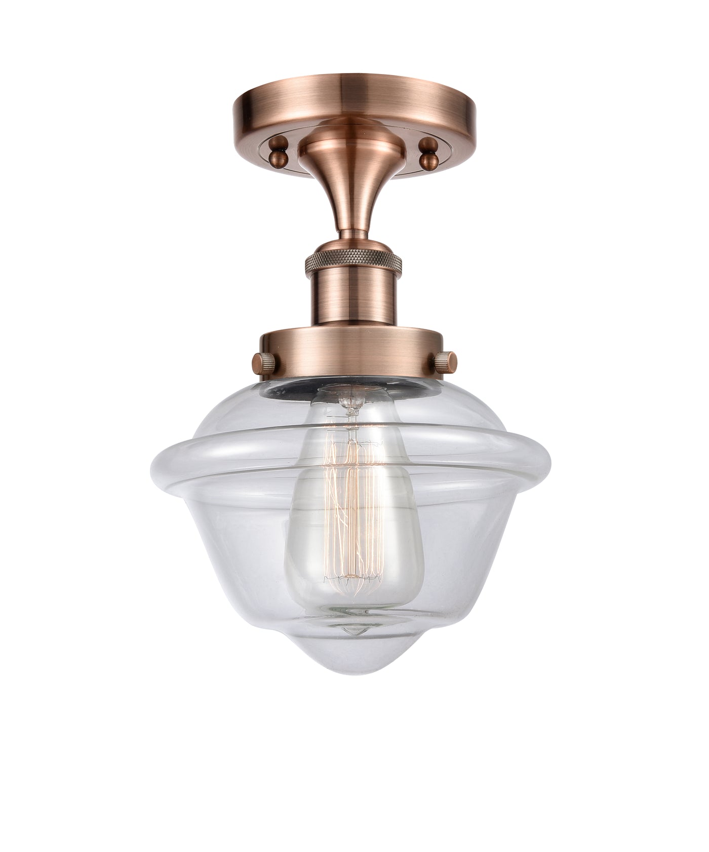 Edison Semi-Flush Mount Brushed Satin Nickel