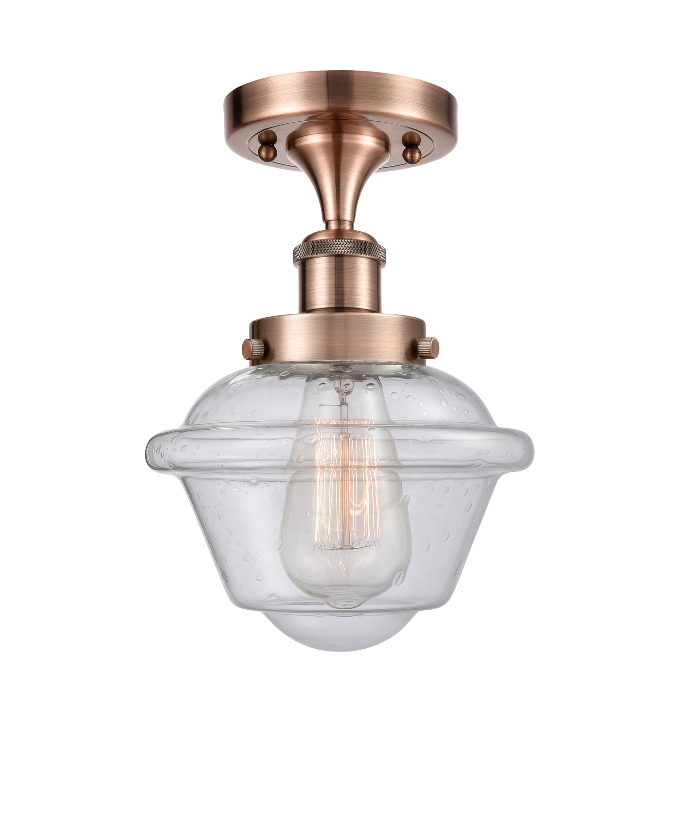 Edison Semi-Flush Mount Brushed Satin Nickel