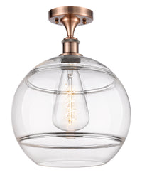 Edison Semi-Flush Mount Brushed Satin Nickel