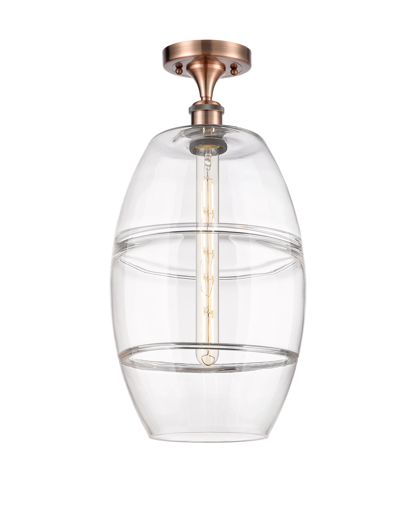 Edison Semi-Flush Mount Brushed Nickel