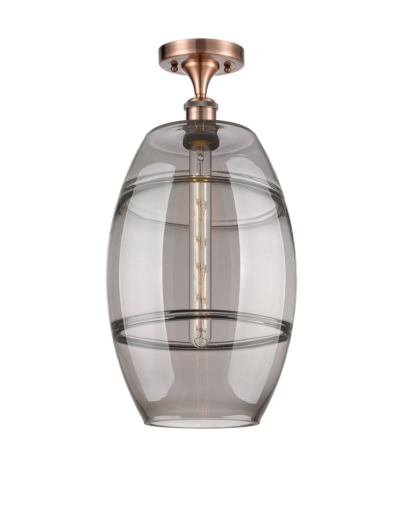 Edison Semi-Flush Mount Brushed Nickel