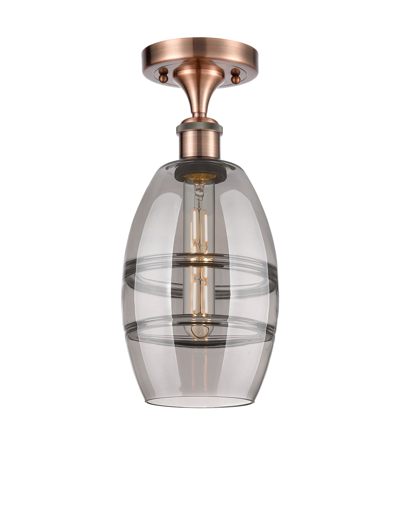 Edison Semi-Flush Mount Brushed Satin Nickel