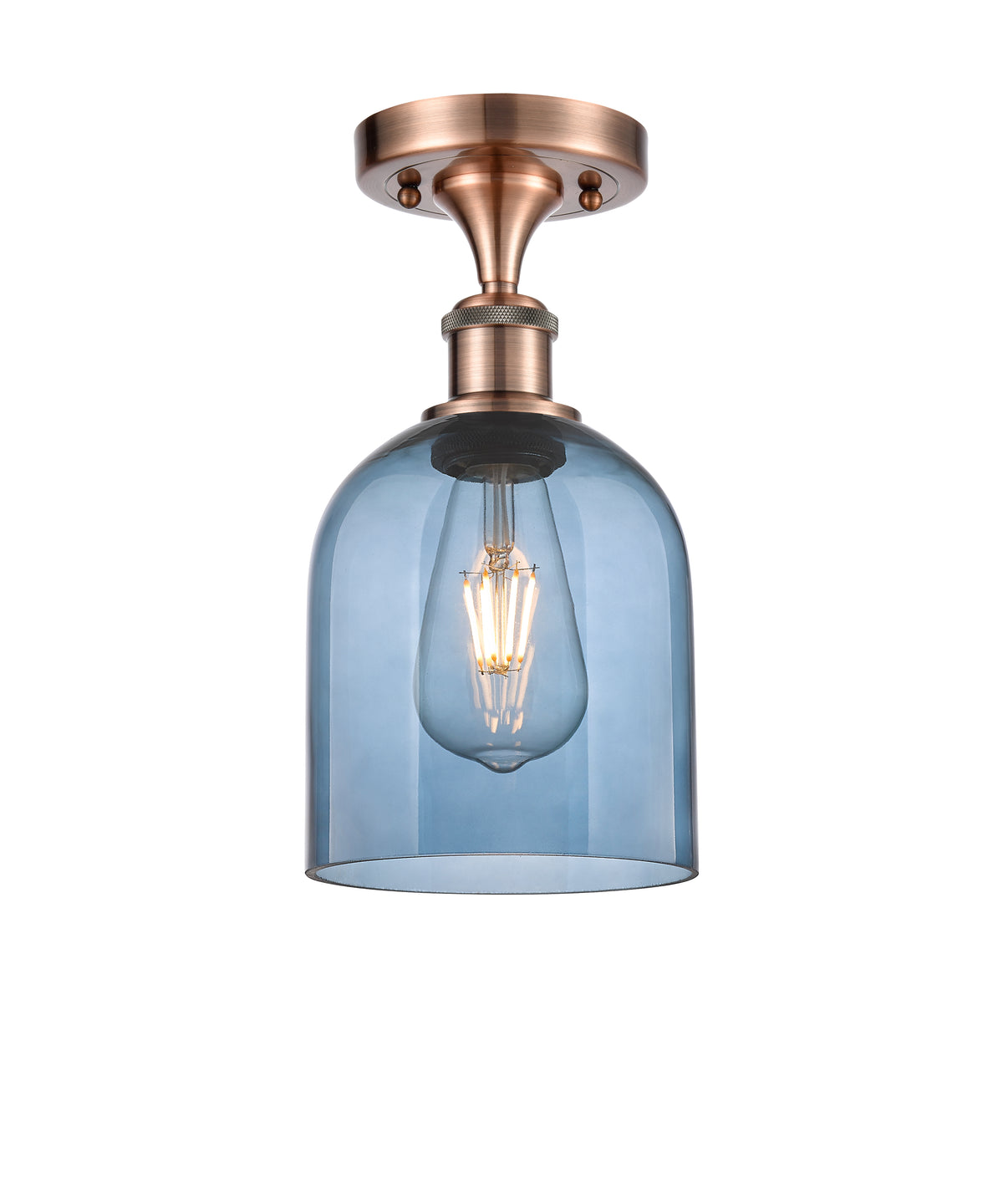 Bella 6-Inch 1-Light Semi-Flush Mount 11.5-Inch High