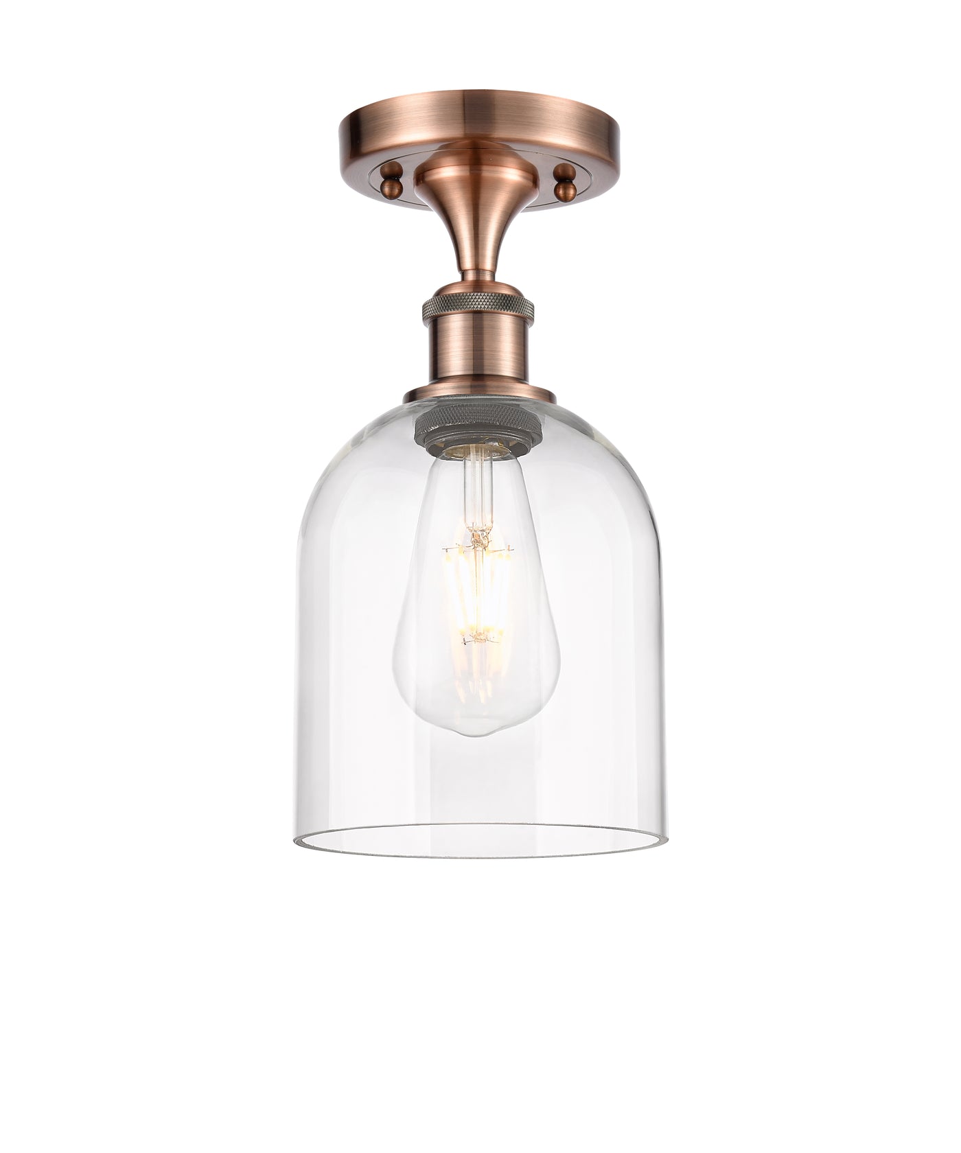 Edison Semi-Flush Mount Brushed Satin Nickel