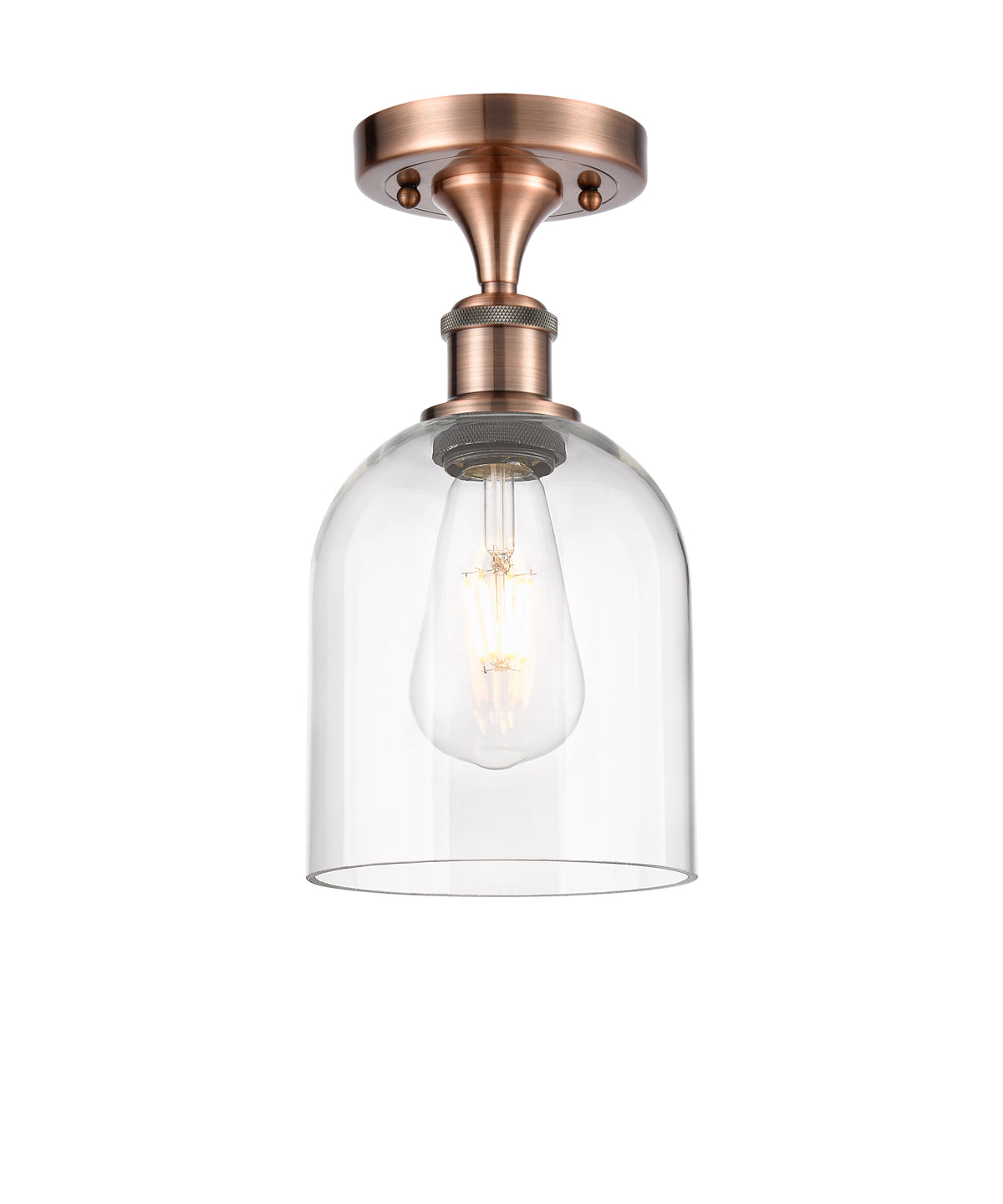 Bella 6-Inch 1-Light Semi-Flush Mount 11.5-Inch High