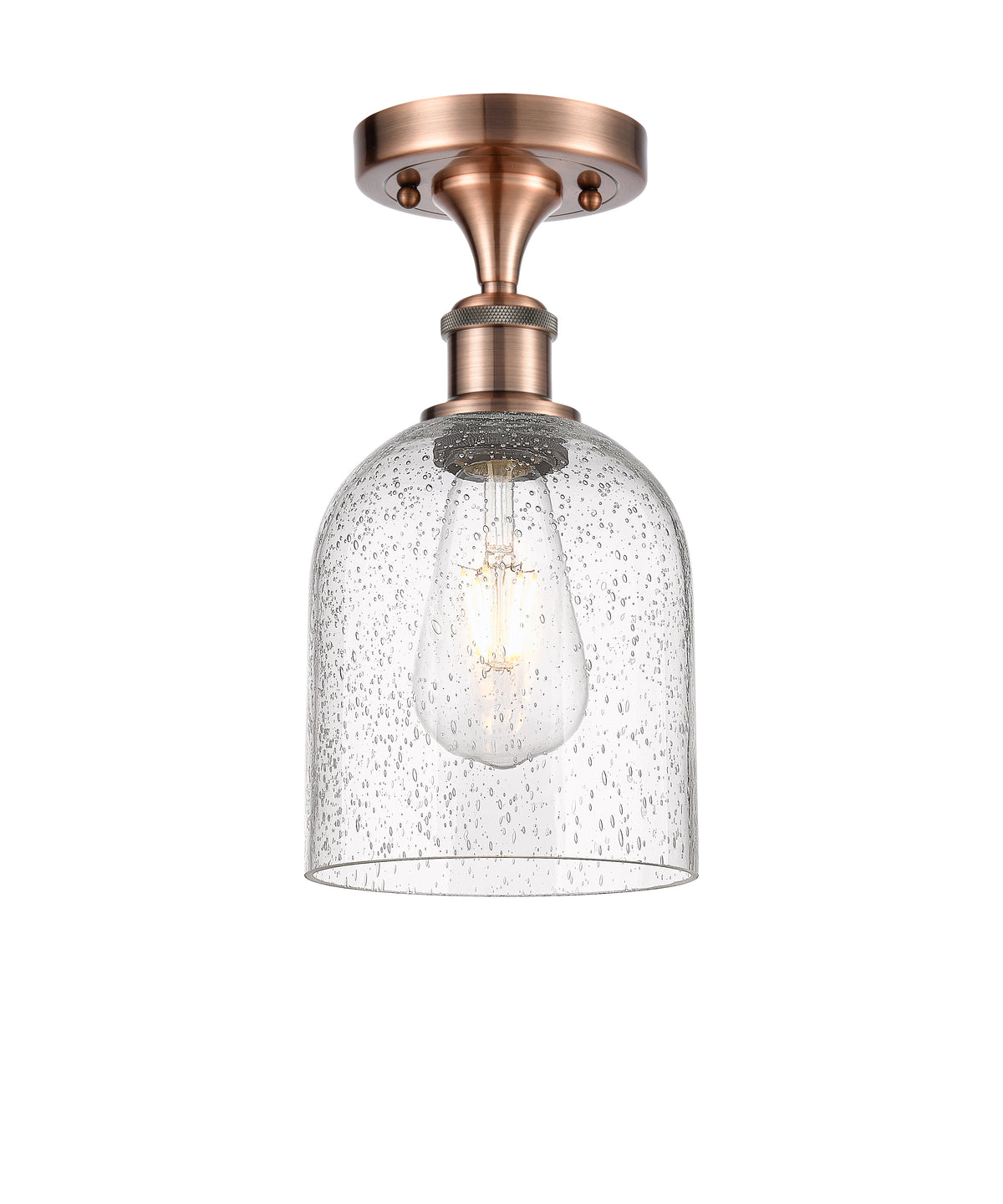 Bella 6-Inch 1-Light Semi-Flush Mount 11.5-Inch High
