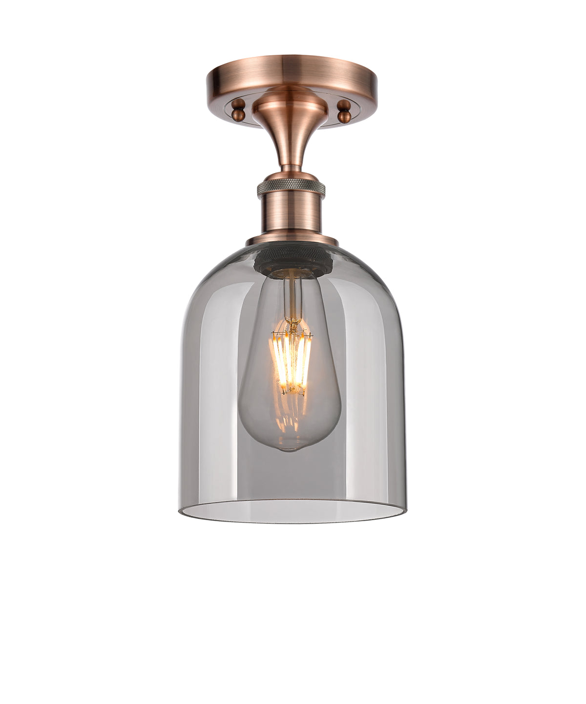 Bella 6-Inch 1-Light Semi-Flush Mount 11.5-Inch High