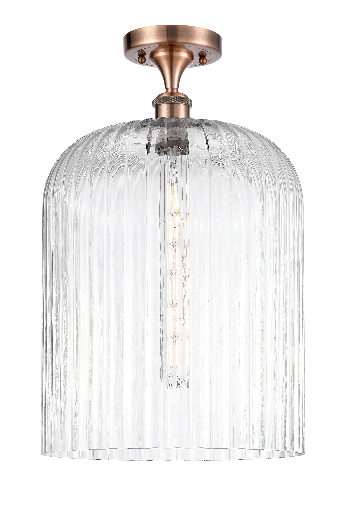 Edison Semi-Flush Mount Brushed Satin Nickel