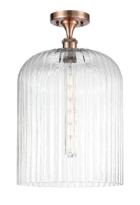 Edison Semi-Flush Mount Brushed Satin Nickel