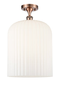 Edison Semi-Flush Mount Brushed Satin Nickel