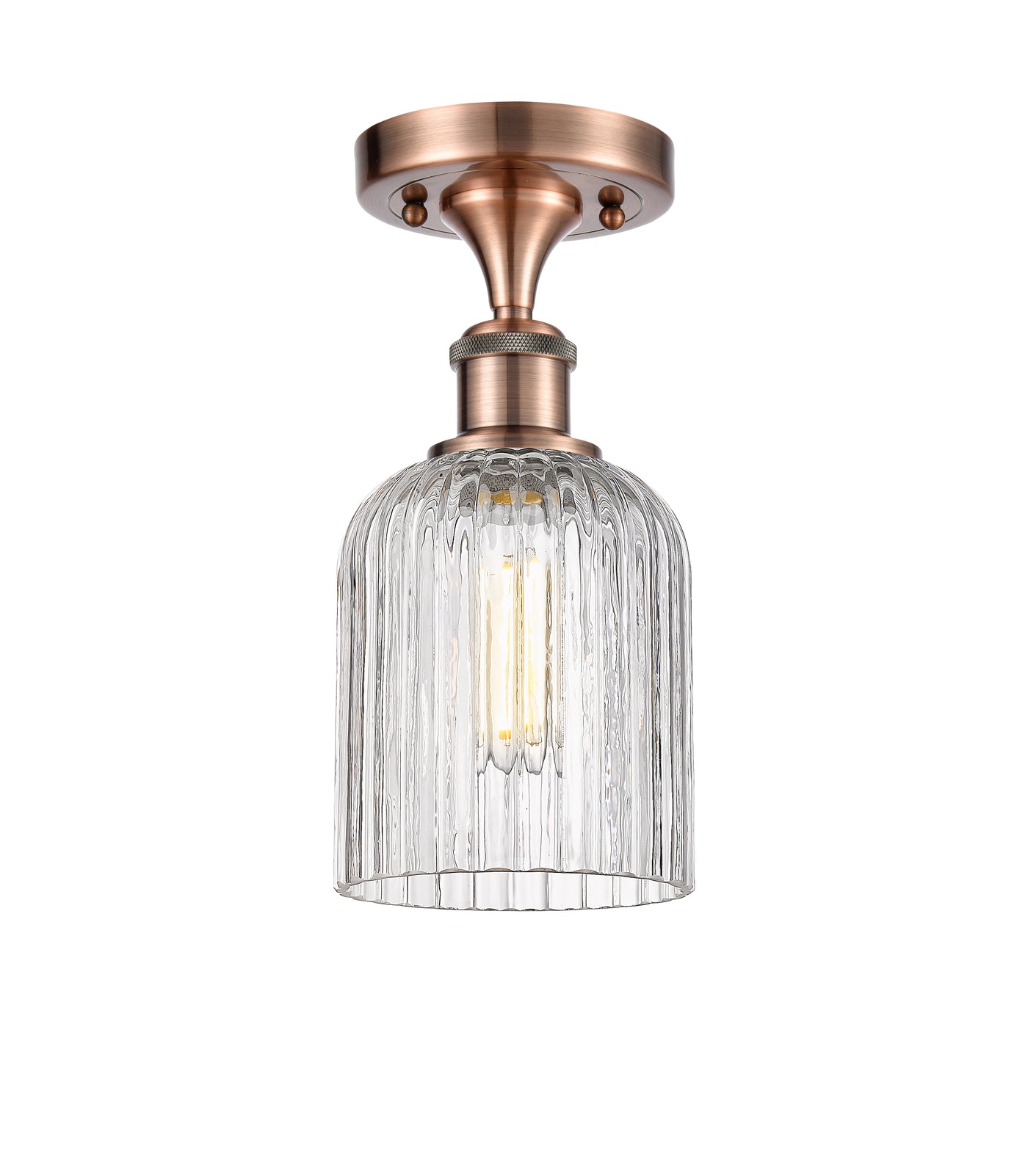 Edison Semi-Flush Mount Brushed Satin Nickel