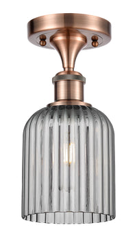 Edison Semi-Flush Mount Brushed Satin Nickel