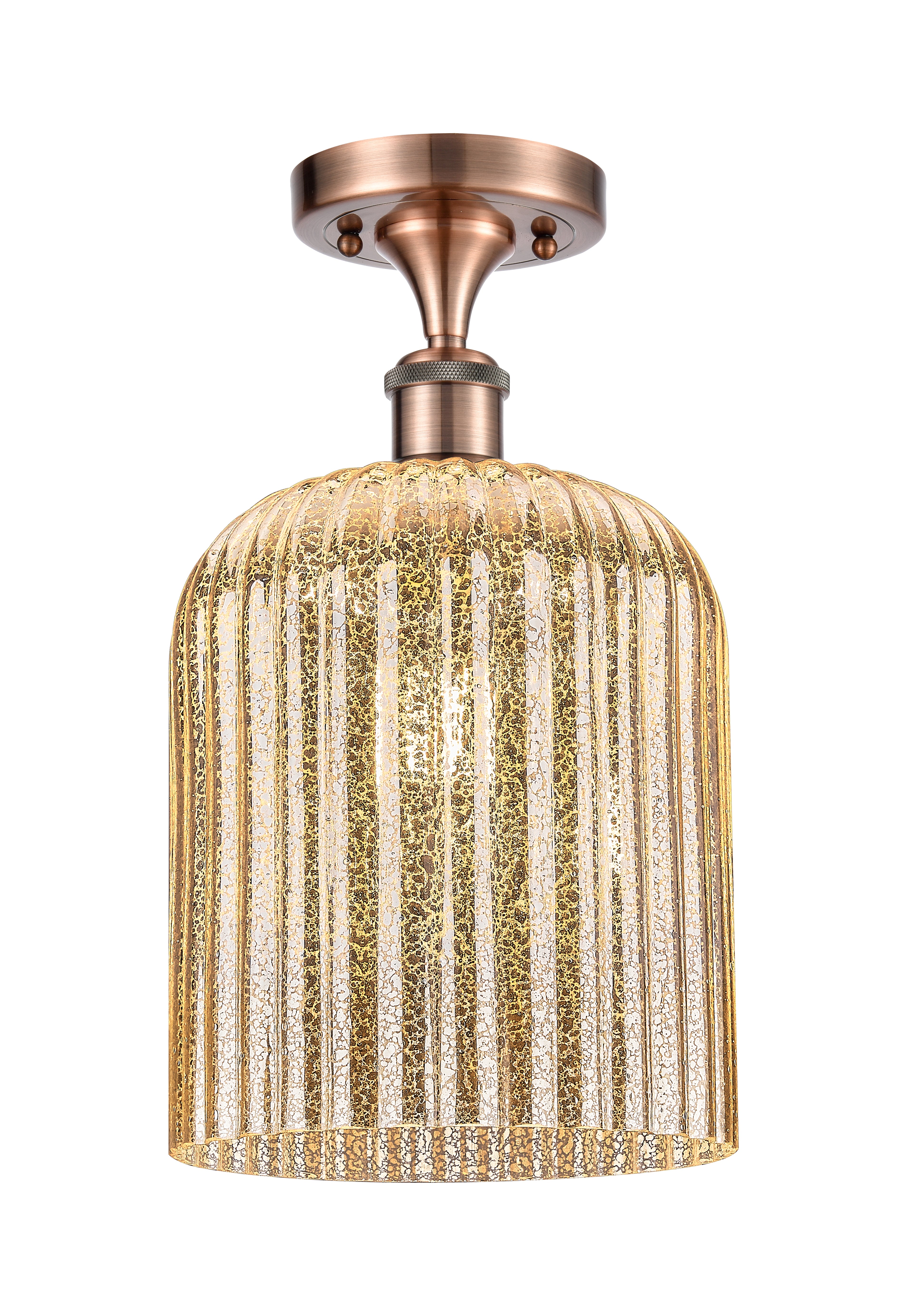 Edison Semi-Flush Mount Brushed Satin Nickel
