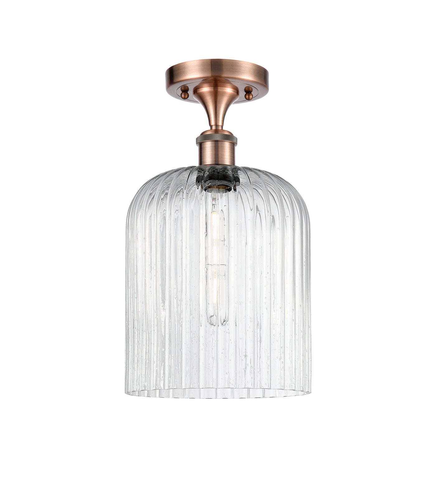 Edison Semi-Flush Mount Brushed Satin Nickel