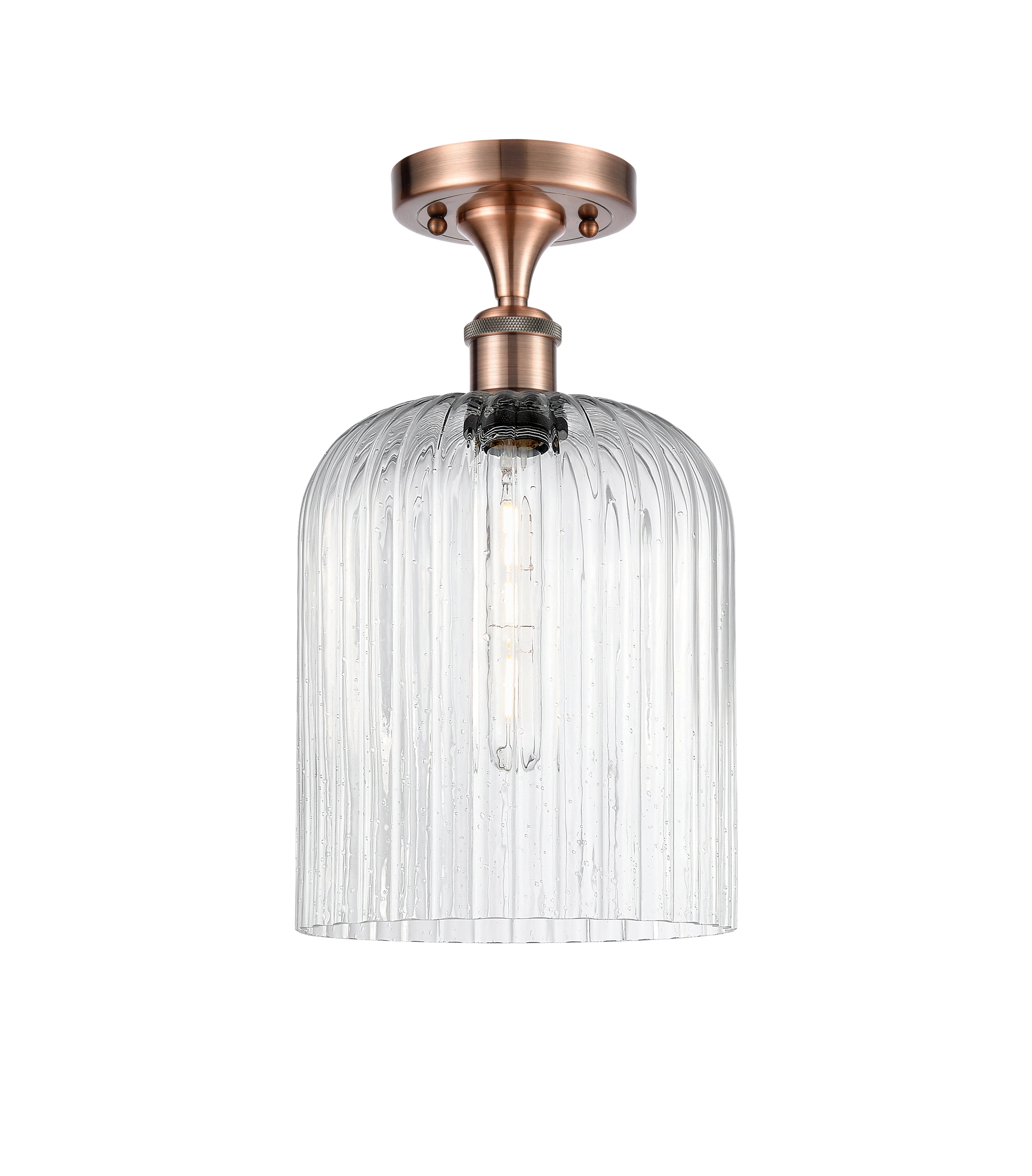 Edison Semi-Flush Mount Brushed Satin Nickel