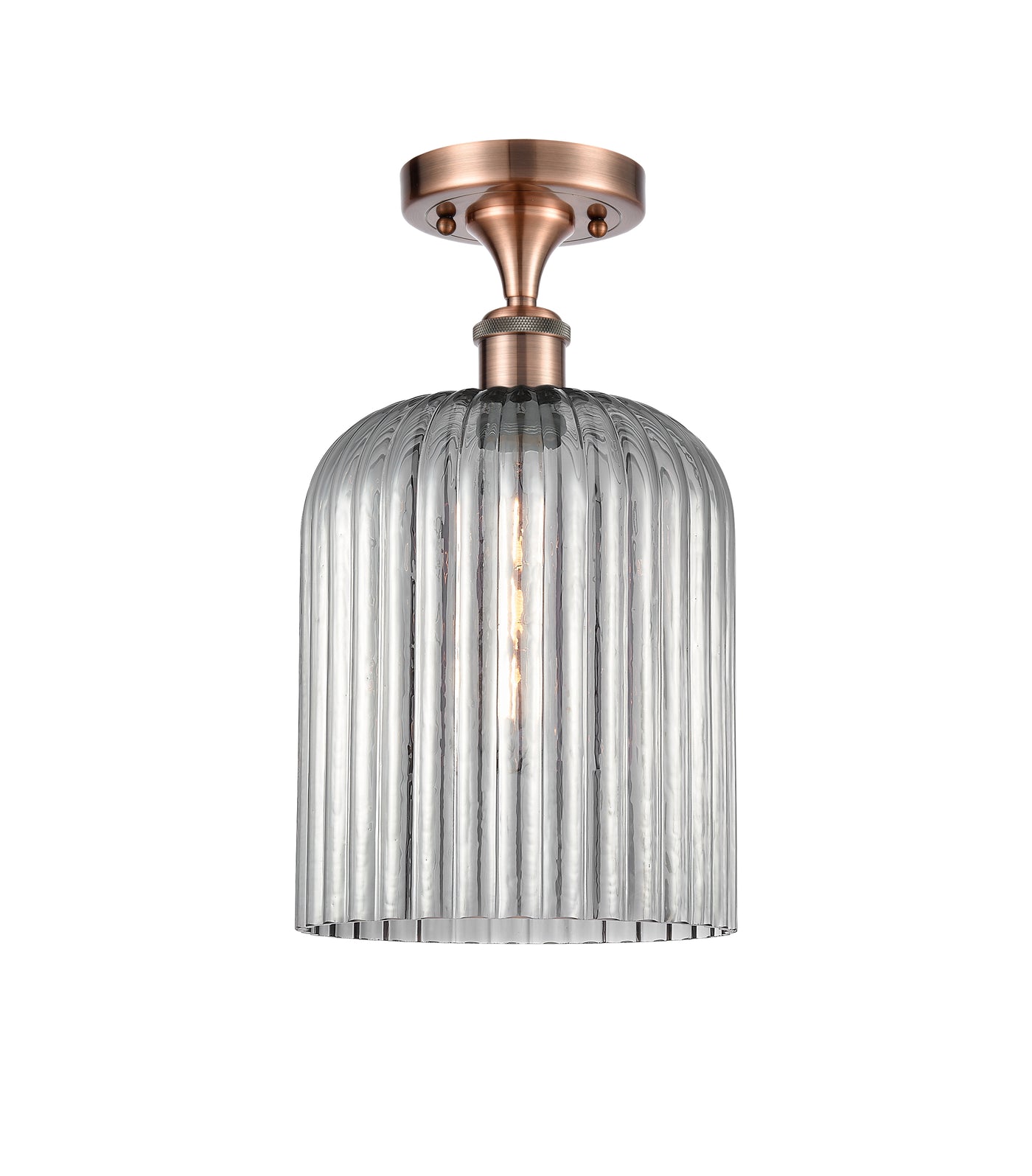 Edison Semi-Flush Mount Brushed Satin Nickel