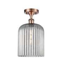 Edison Semi-Flush Mount Brushed Satin Nickel