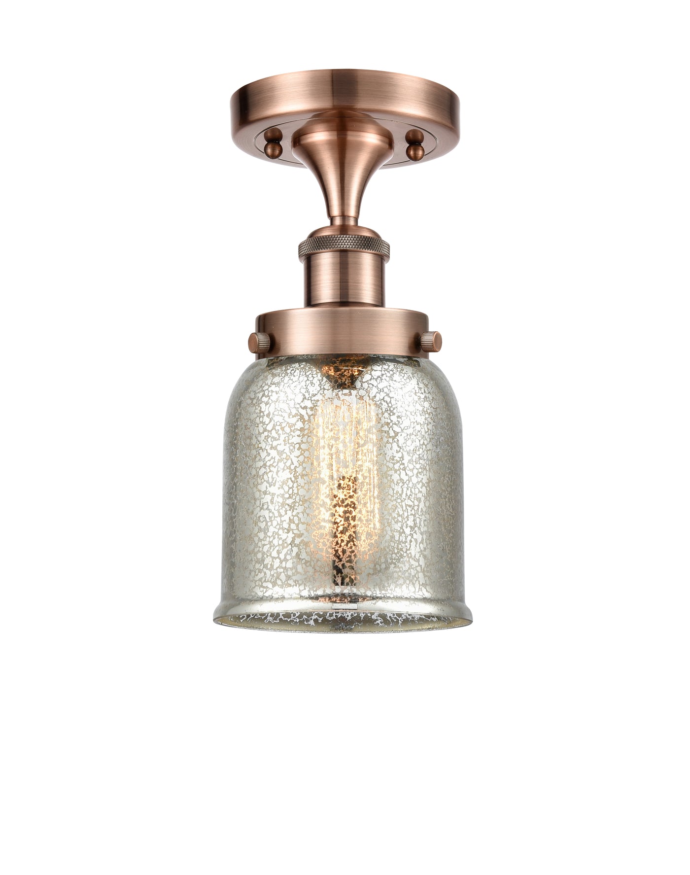 Edison Semi-Flush Mount Cast Brass Finish