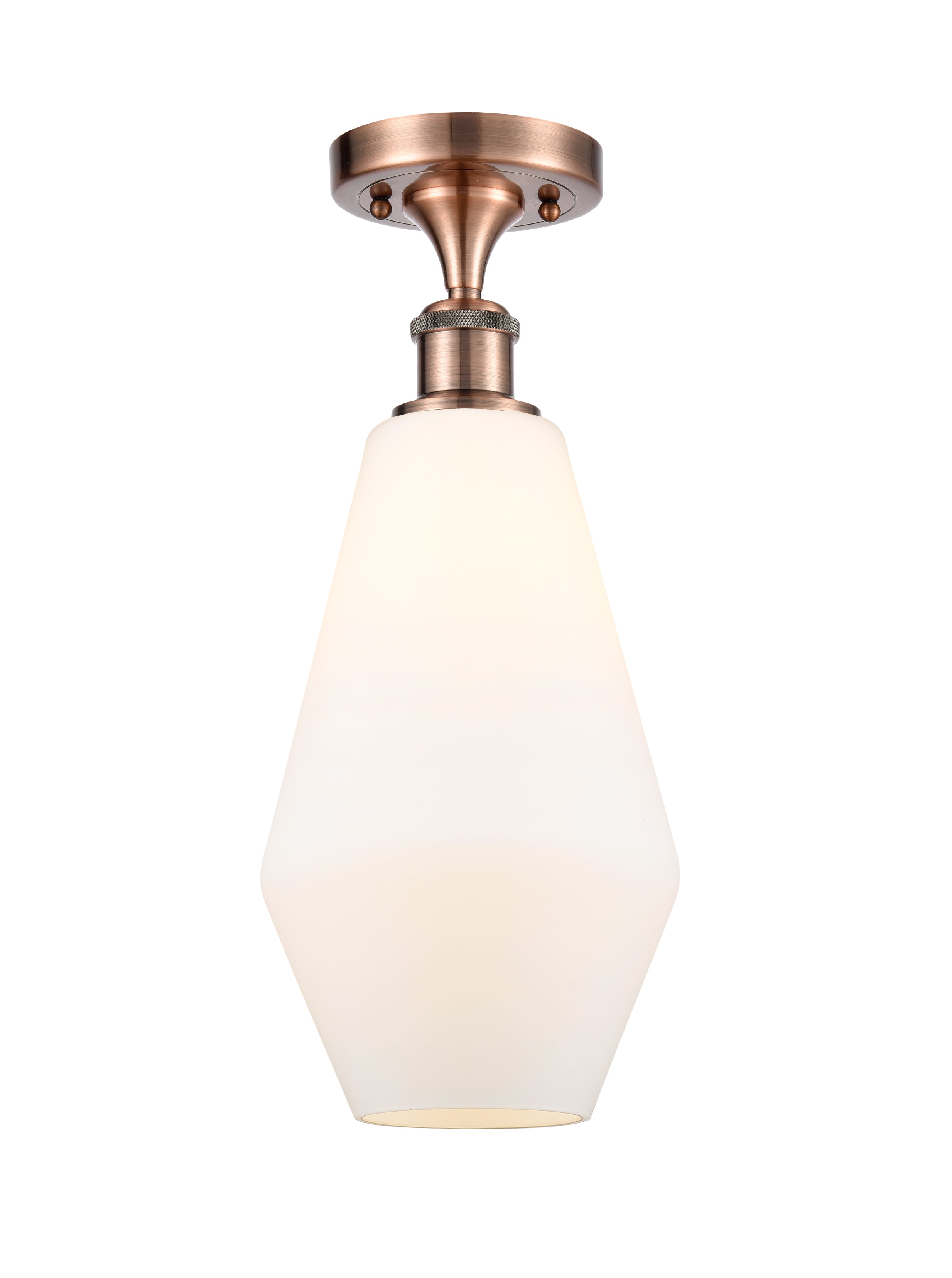 Edison Semi-Flush Mount Brushed Satin Nickel