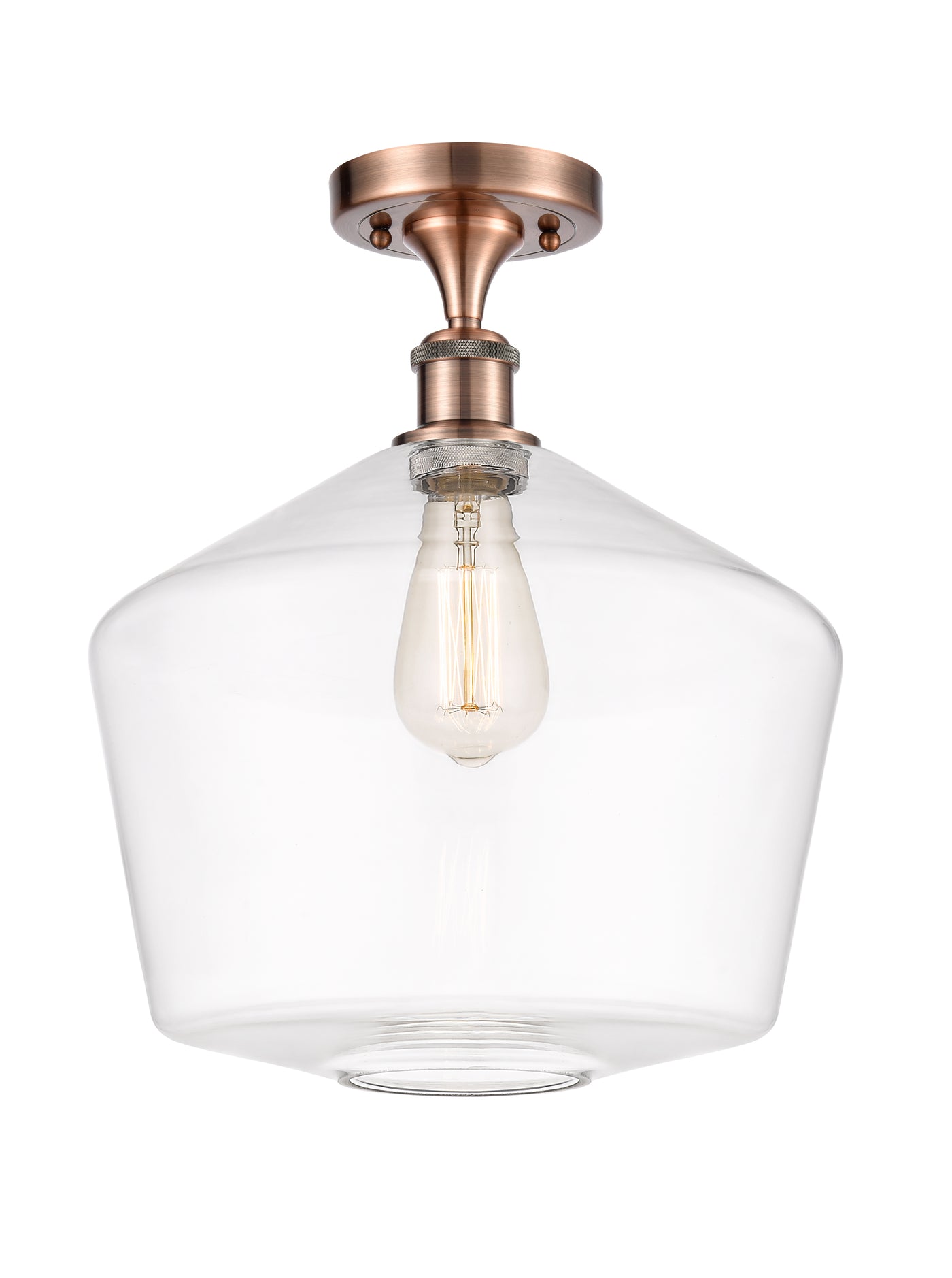 Edison Semi-Flush Mount Brushed Nickel