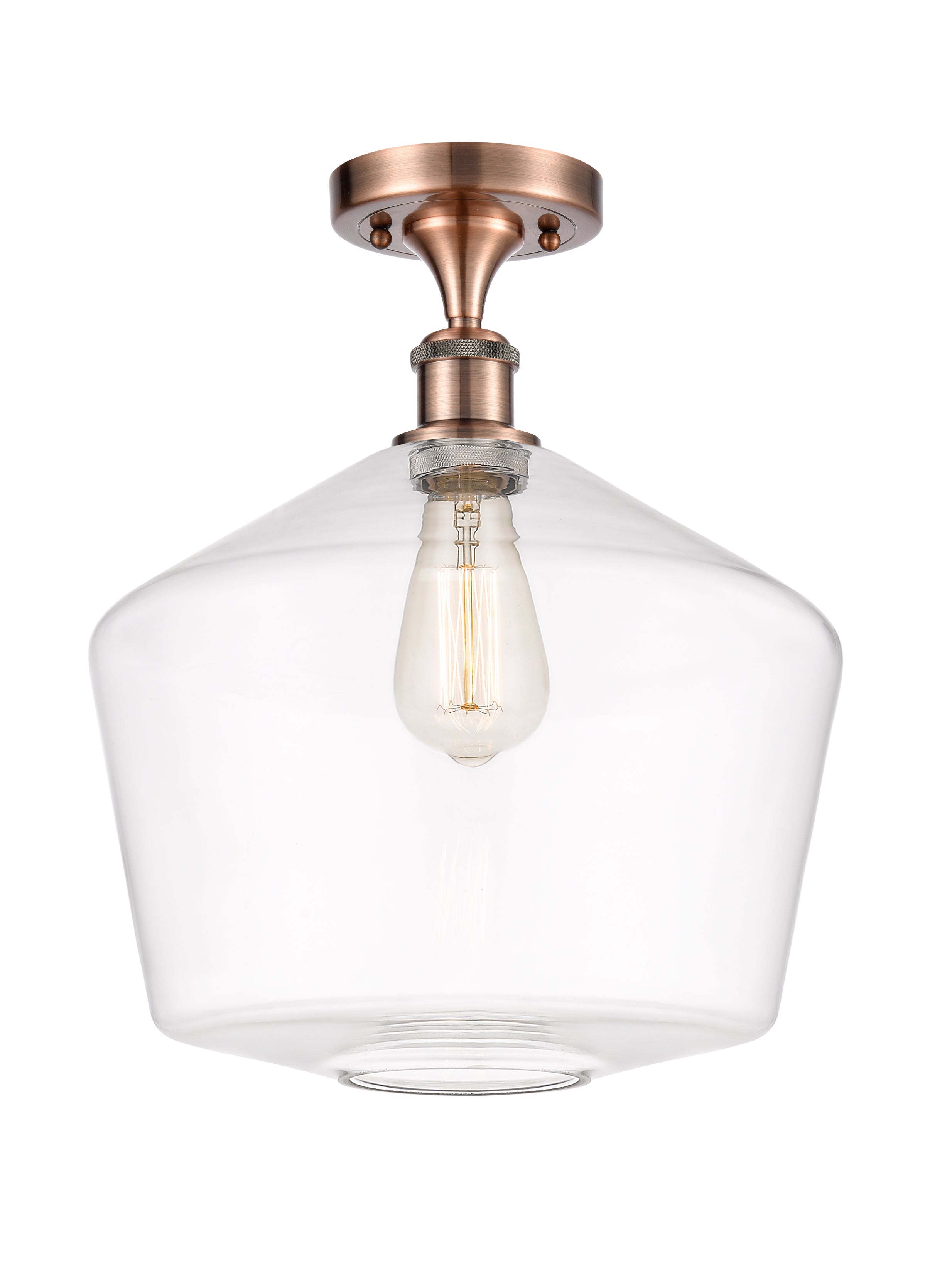 Edison Semi-Flush Mount Brushed Nickel