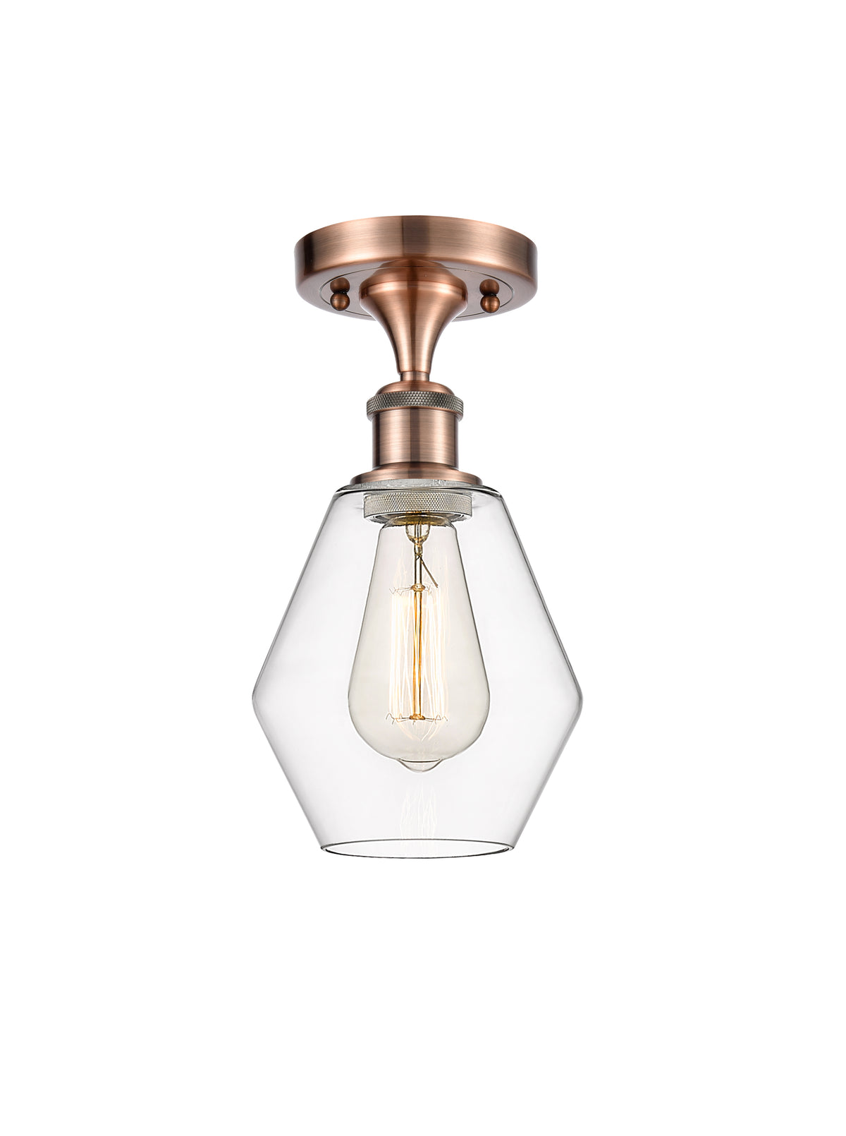 Cindyrella 6-Inch 1-Light Semi-Flush Mount 11.5-Inch High
