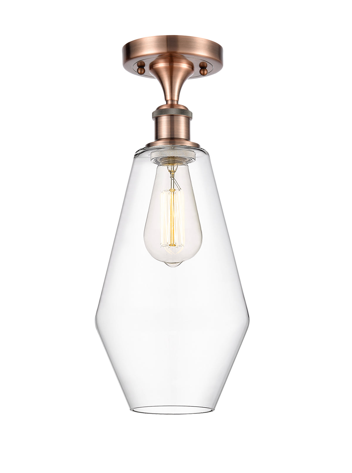 Cindyrella 7-Inch 1-Light Semi-Flush Mount 16-Inch High