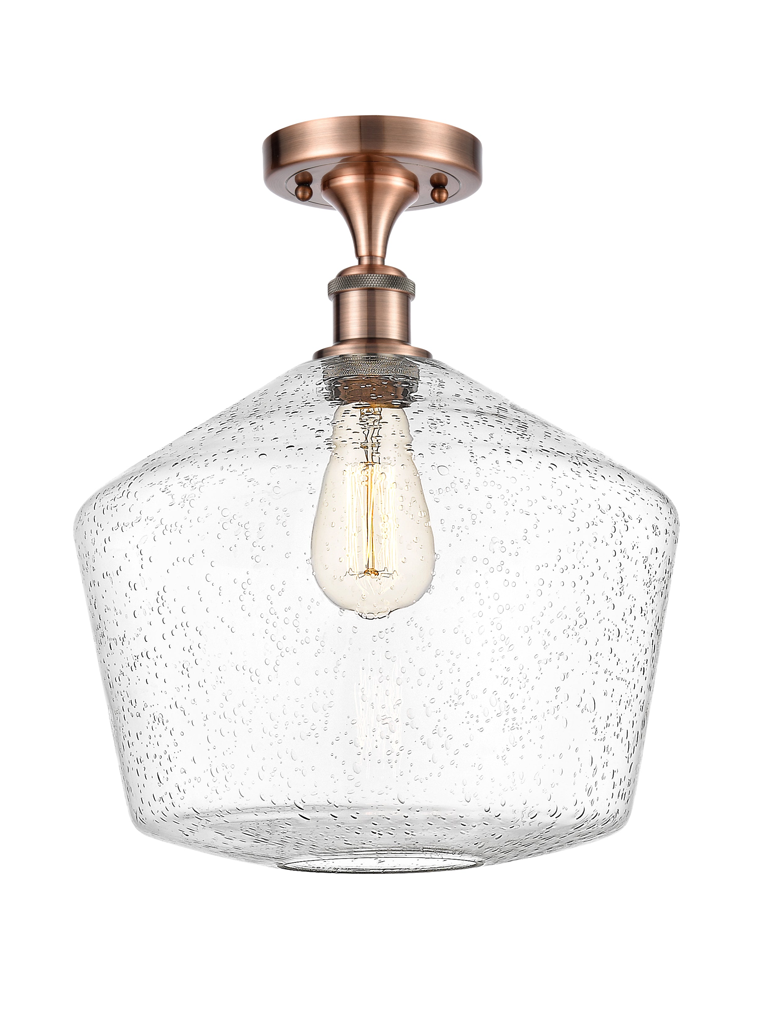 Edison Semi-Flush Mount Brushed Nickel