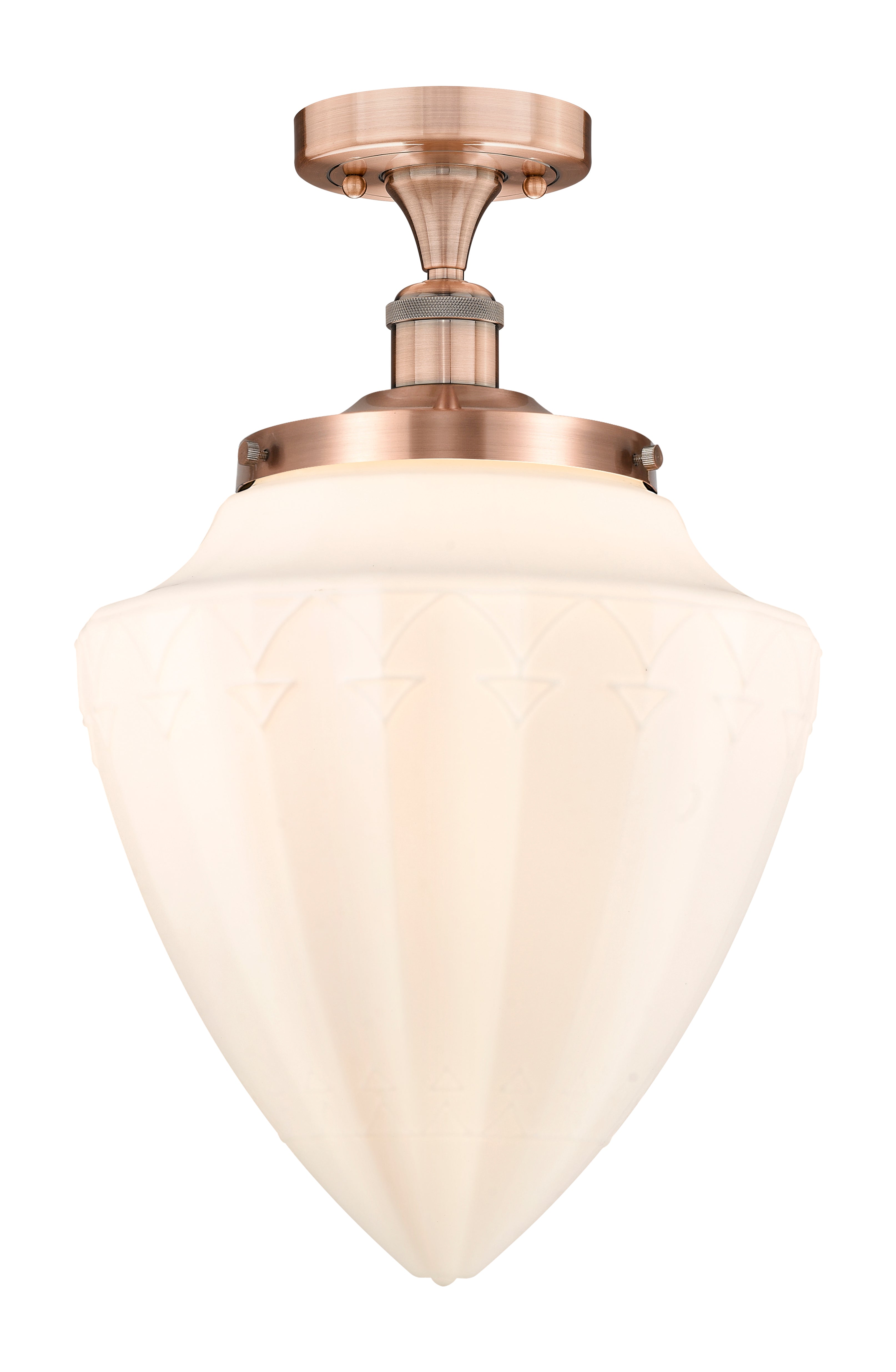 Edison Semi-Flush Mount Brushed Satin Nickel