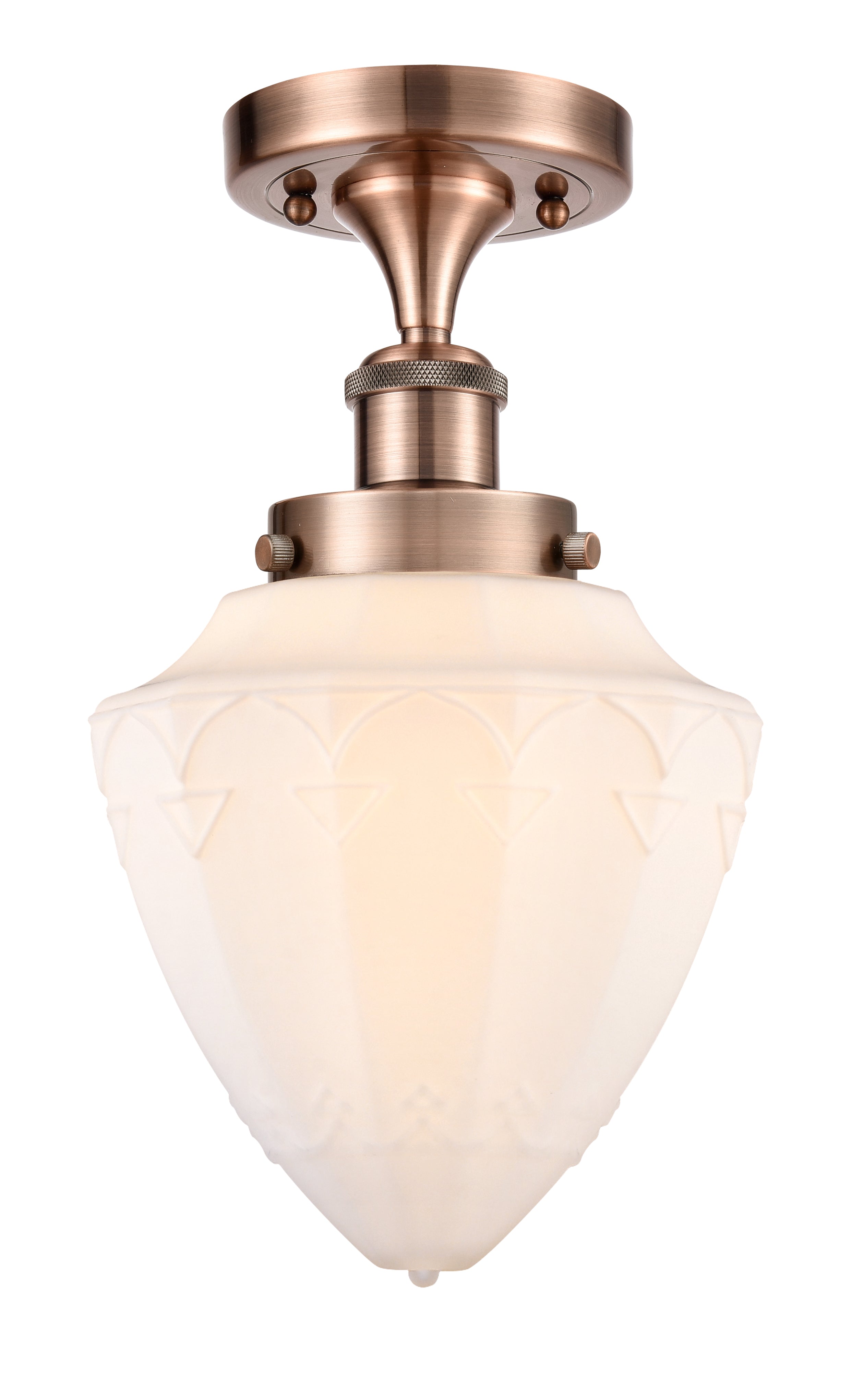 Edison Semi-Flush Mount Brushed Nickel