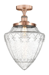 Edison Semi-Flush Mount Brushed Satin Nickel