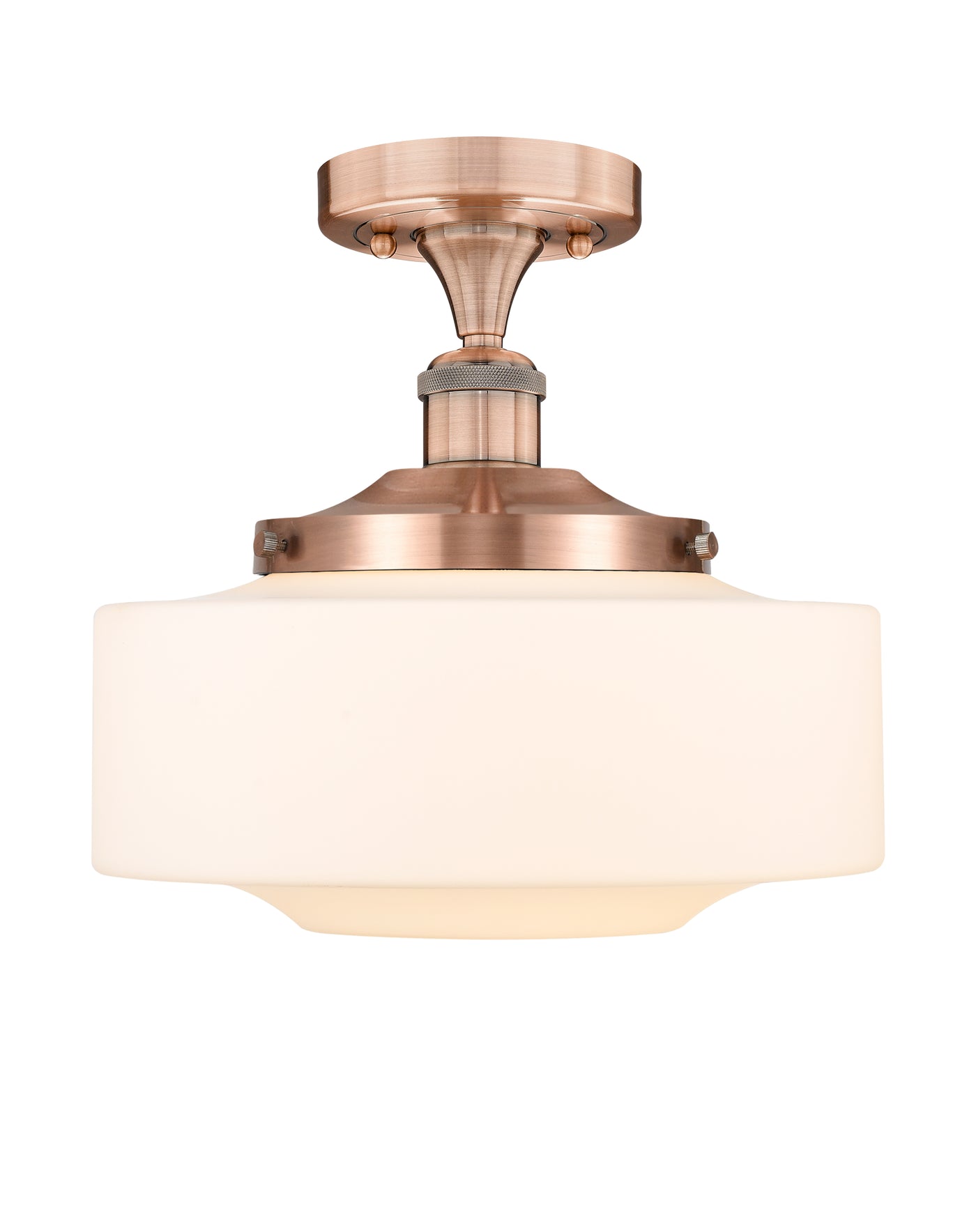Edison Semi-Flush Mount Brushed Satin Nickel