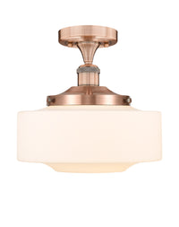 Edison Semi-Flush Mount Brushed Satin Nickel