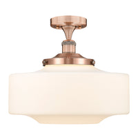 Edison Semi-Flush Mount Brushed Nickel