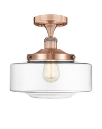 Edison Semi-Flush Mount Brushed Satin Nickel