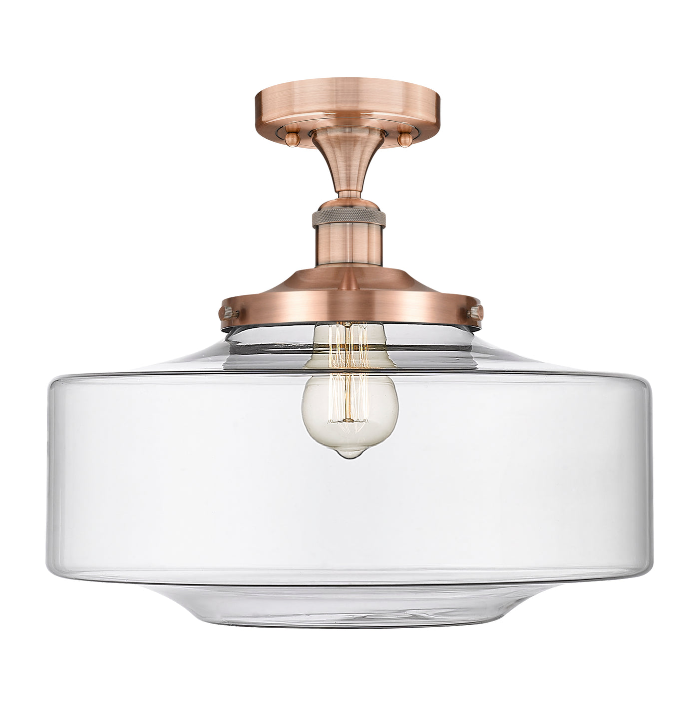 Edison Semi-Flush Mount Brushed Nickel