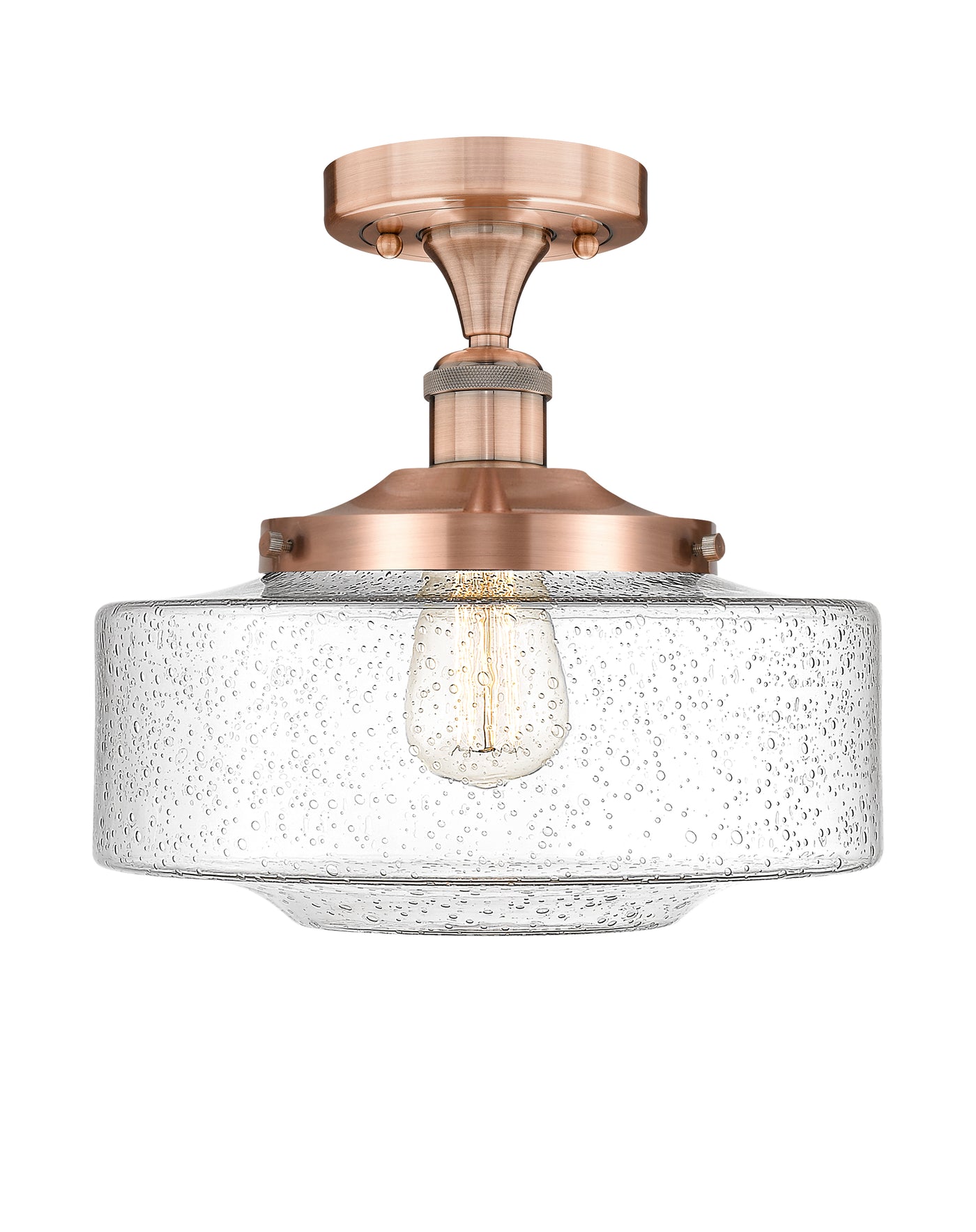 Edison Semi-Flush Mount Brushed Satin Nickel