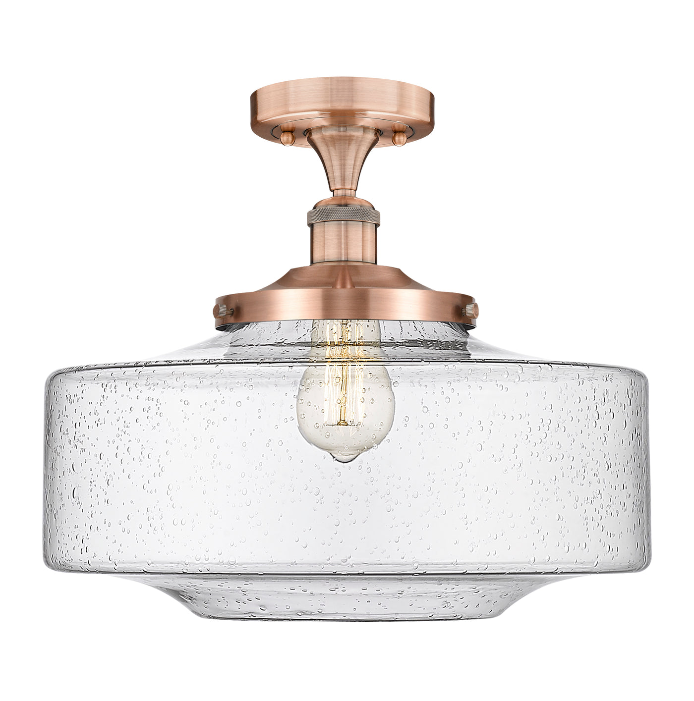 Edison Semi-Flush Mount Brushed Nickel