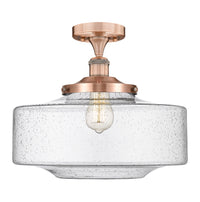 Edison Semi-Flush Mount Brushed Nickel