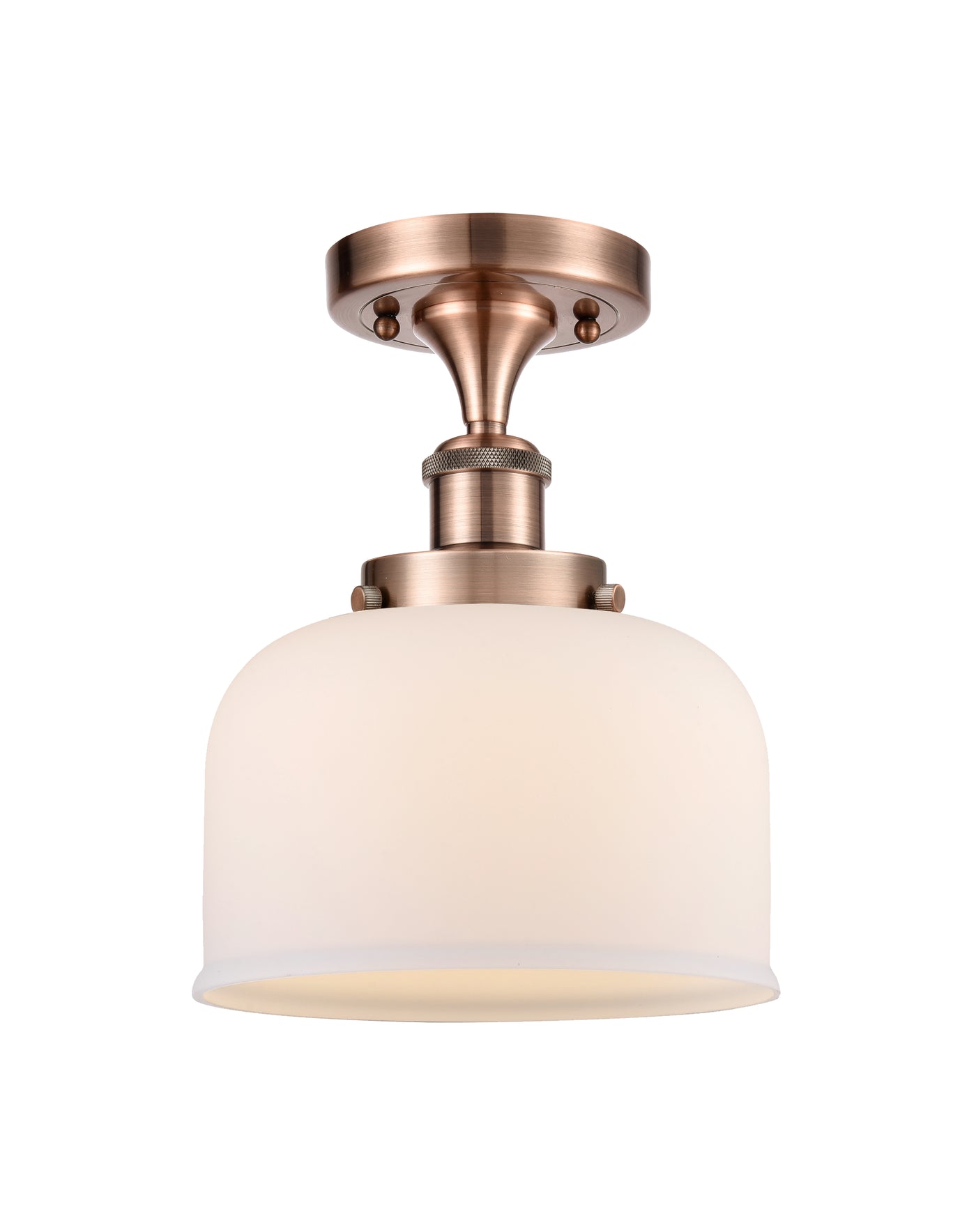 Edison Semi-Flush Mount Brushed Nickel Finish